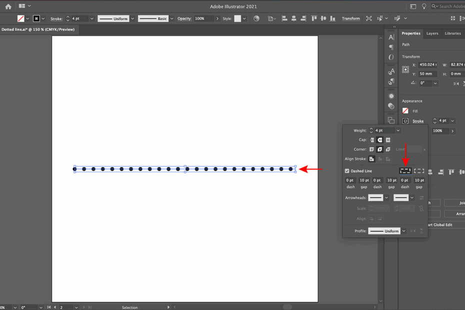 Make A Dotted Line In Illustrator Design Bundles