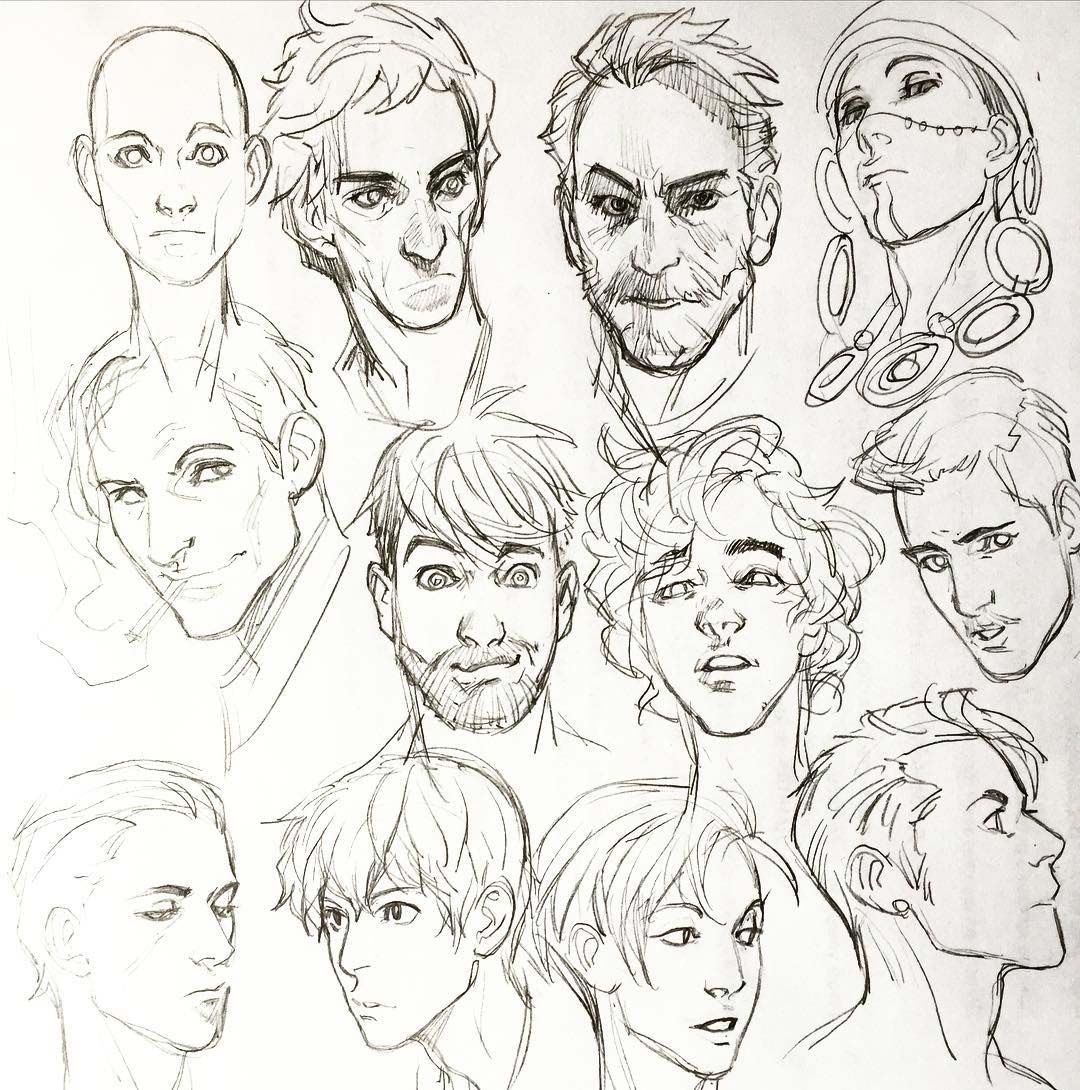 Male Face Drawing Reference And Sketches For Artists