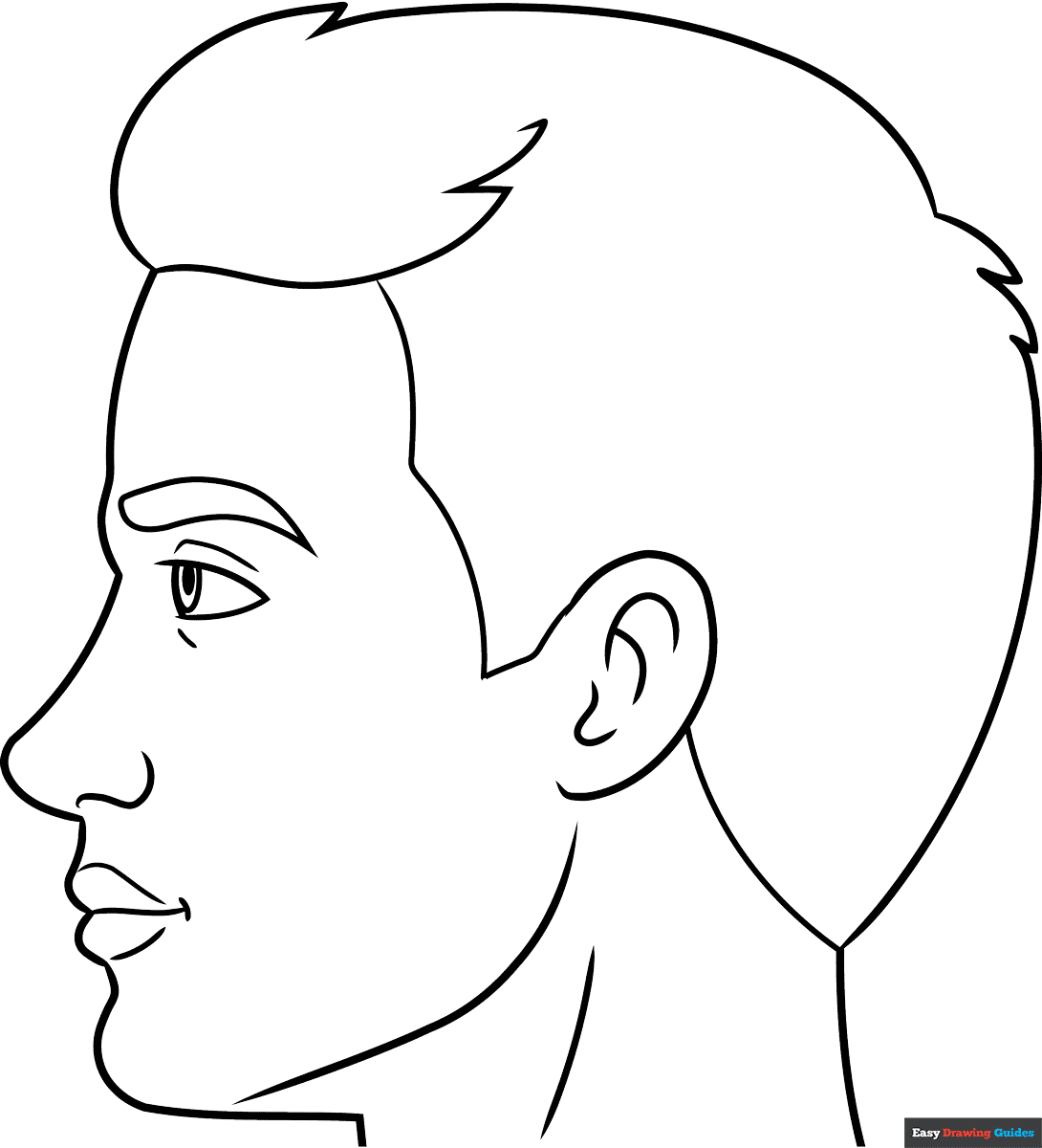 side profile drawing