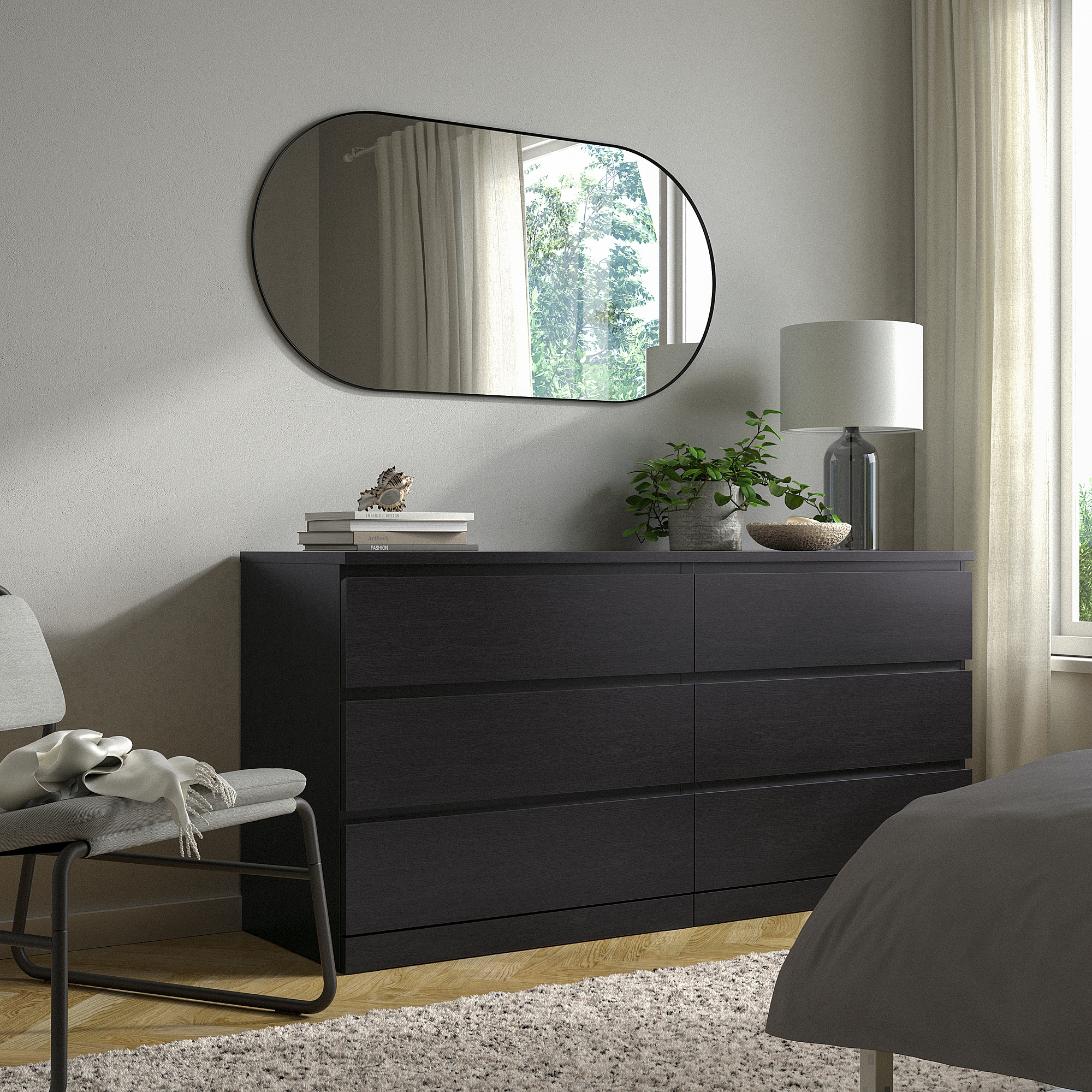 MALM Chest Of 6 Drawers Black brown 160x78 Cm IKEA Indonesia