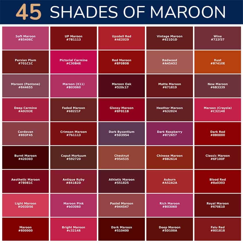 Maroon Color 26 Maroonish Shades And Everything Else To Know