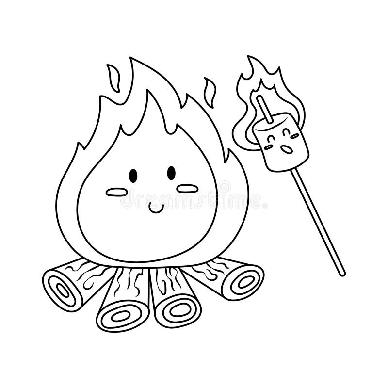 Marshmallow Camp Fire Coloring Page Stock Illustrations 10 Marshmallow Camp Fire Coloring Page Stock Illustrations Vectors U0026 Clipart Dreamstime