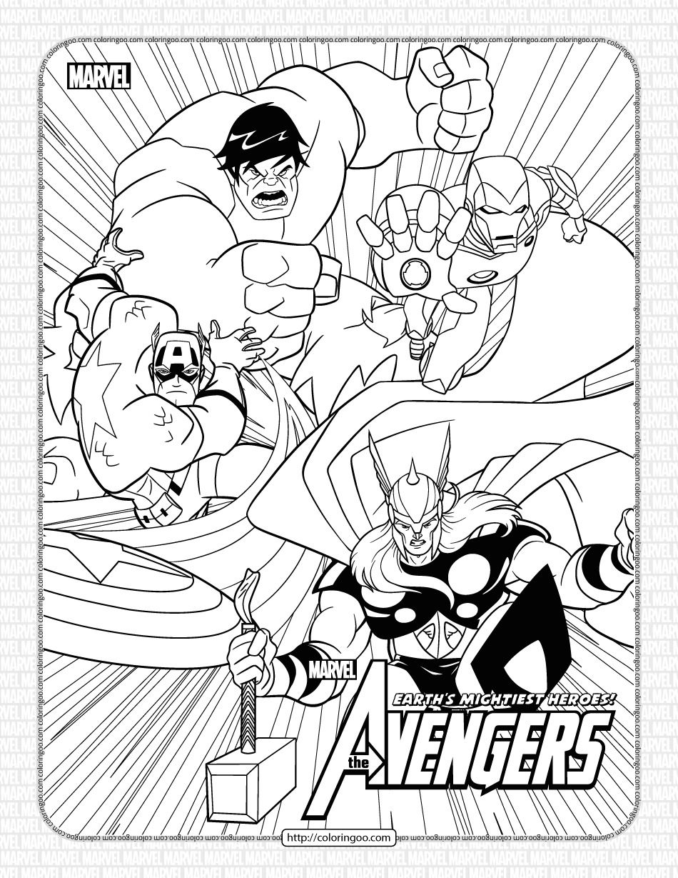 free printable marvel coloring pages