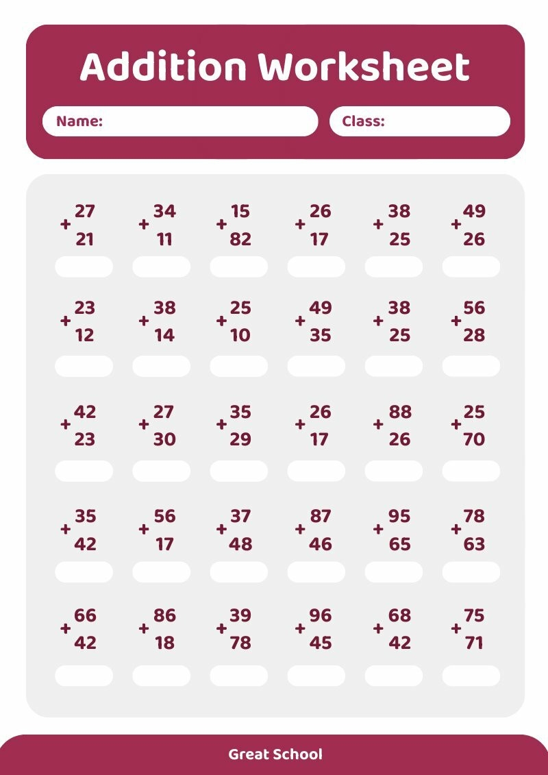 print math worksheets