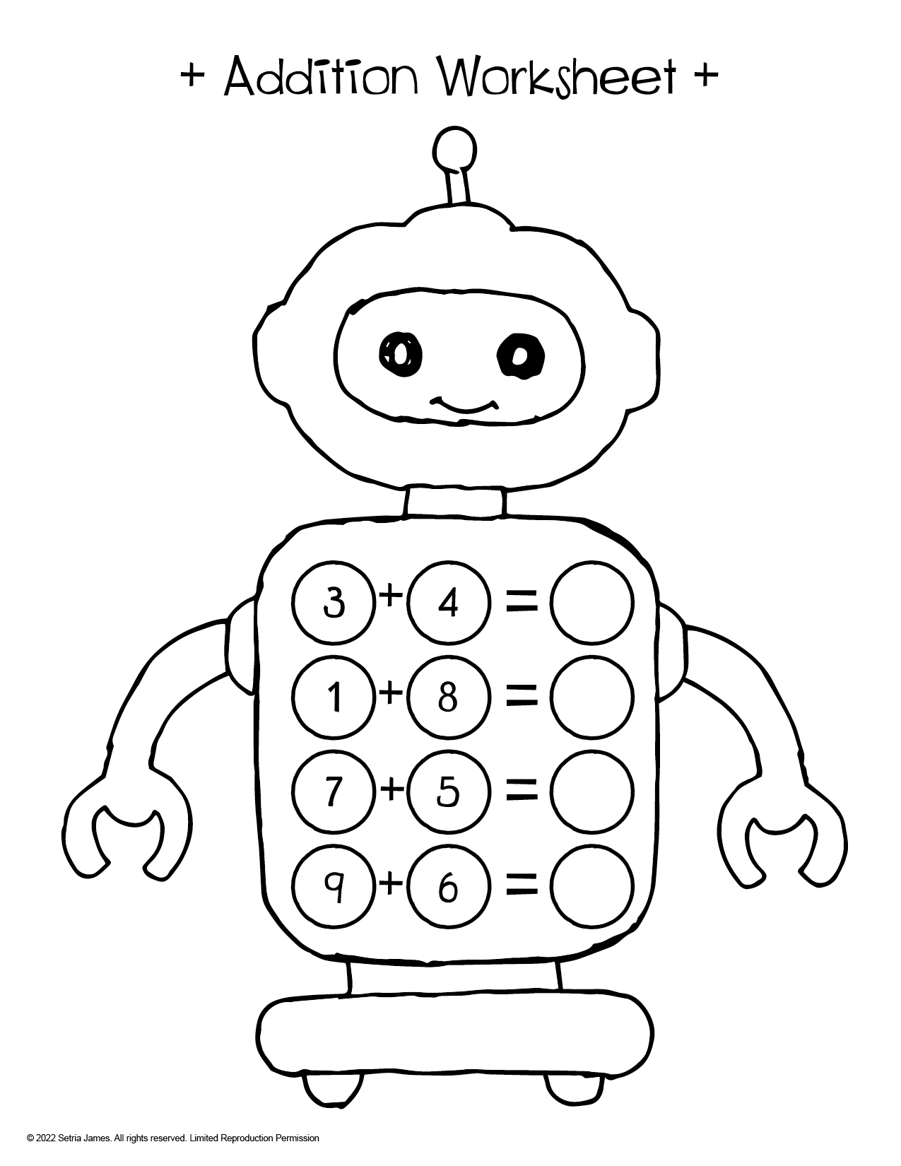 kindergarten math coloring worksheets