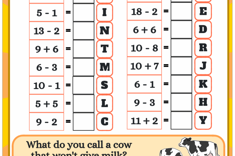 Math Riddles Free Worksheets U0026 Puzzles By Storyboard That