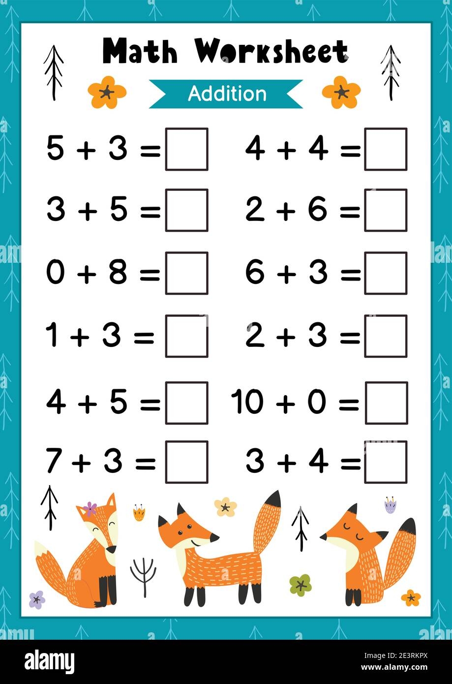 maths addition worksheets