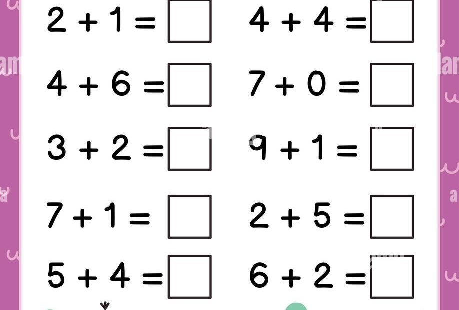 Math Worksheet Hi res Stock Photography And Images Alamy