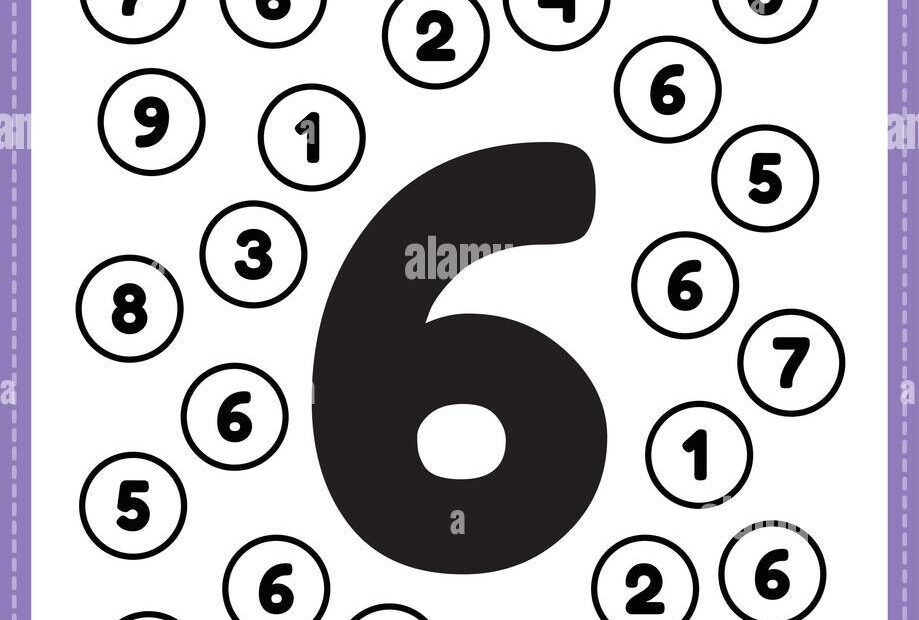 Maths Worksheet For Nursery Number 6 Coloring Maths Activities