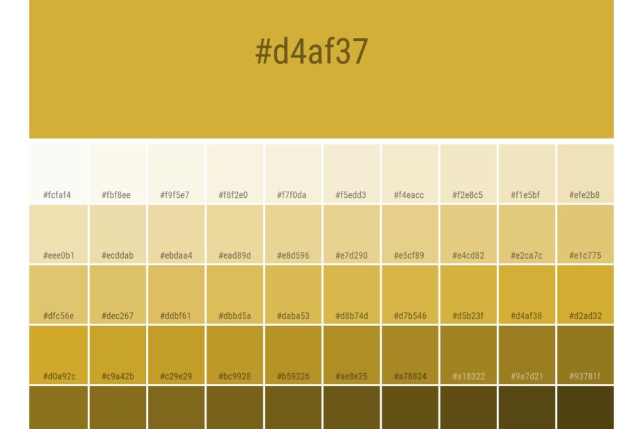 Metallic Gold Information Hsl Rgb Pantone