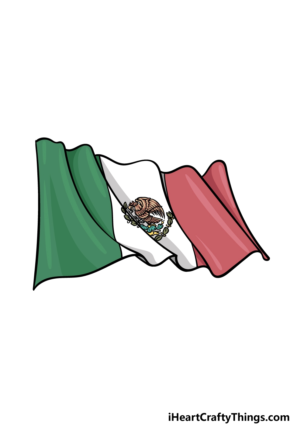 mexico flag drawing