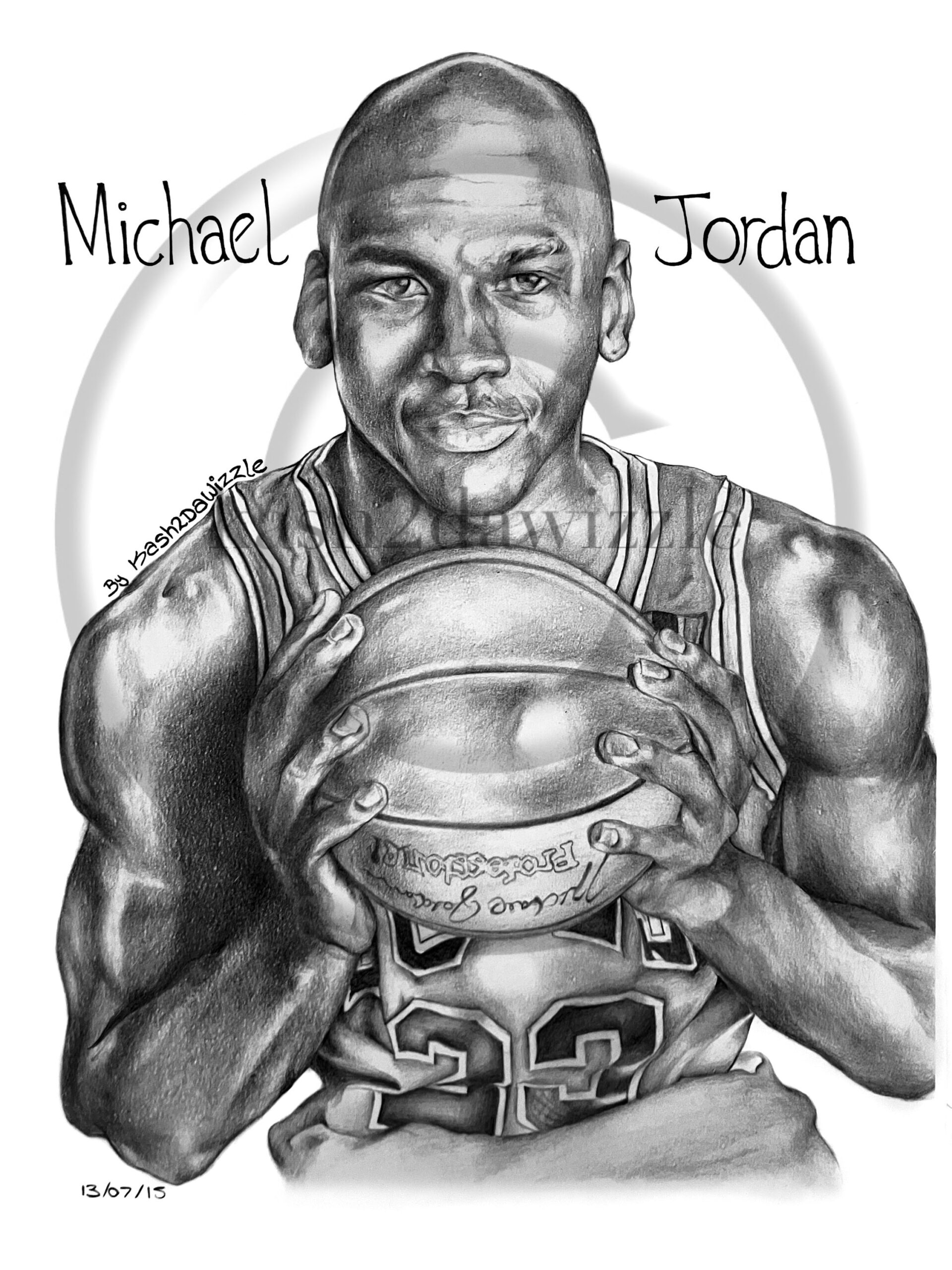 Michael Jordan drawing Etsy