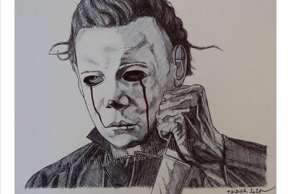 Michael Myers Halloween 2 Drawing print