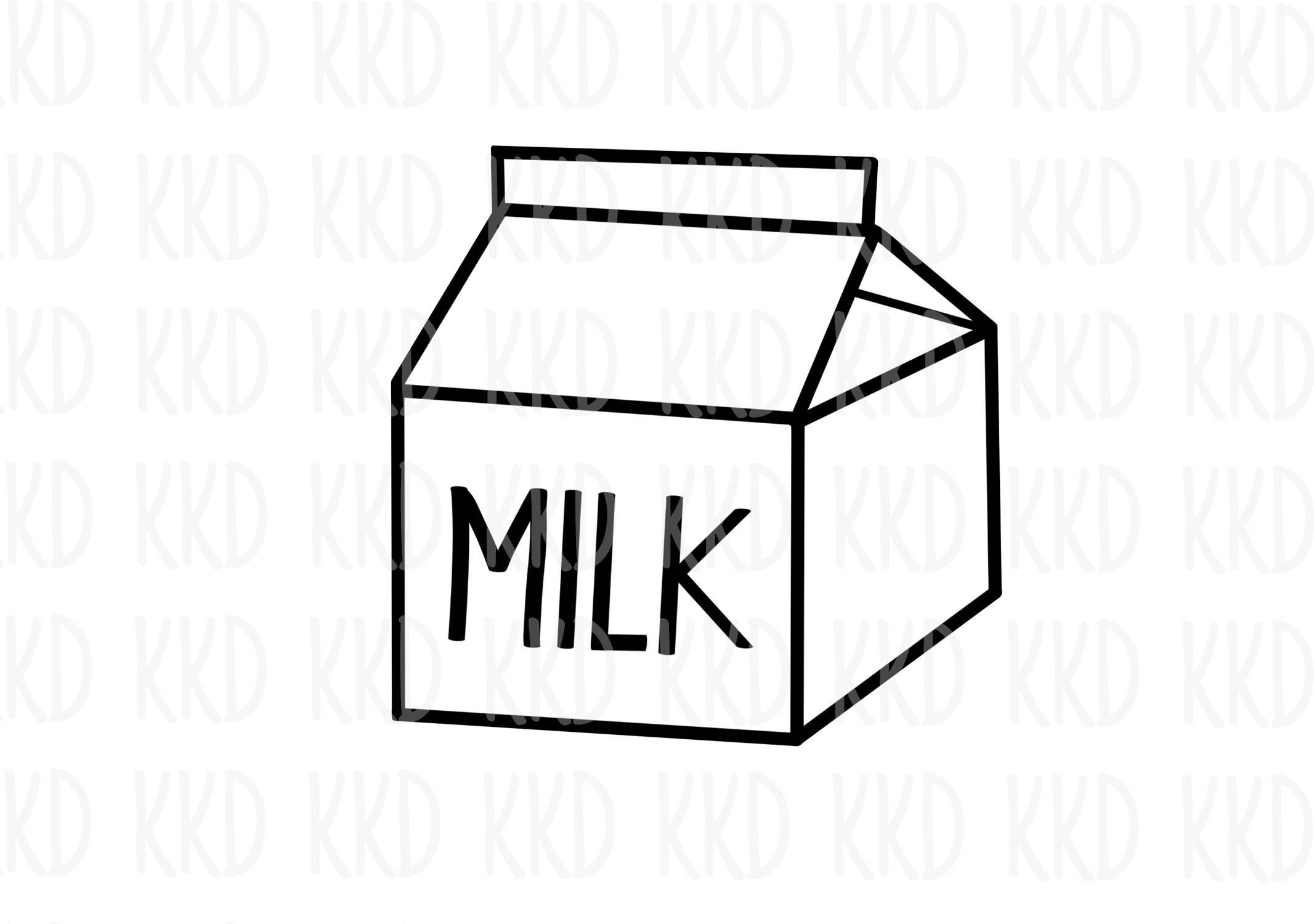 Milk Carton SVG Milk SVG Dxf Png Clipart Cricut Silhouette Cut Files Etsy