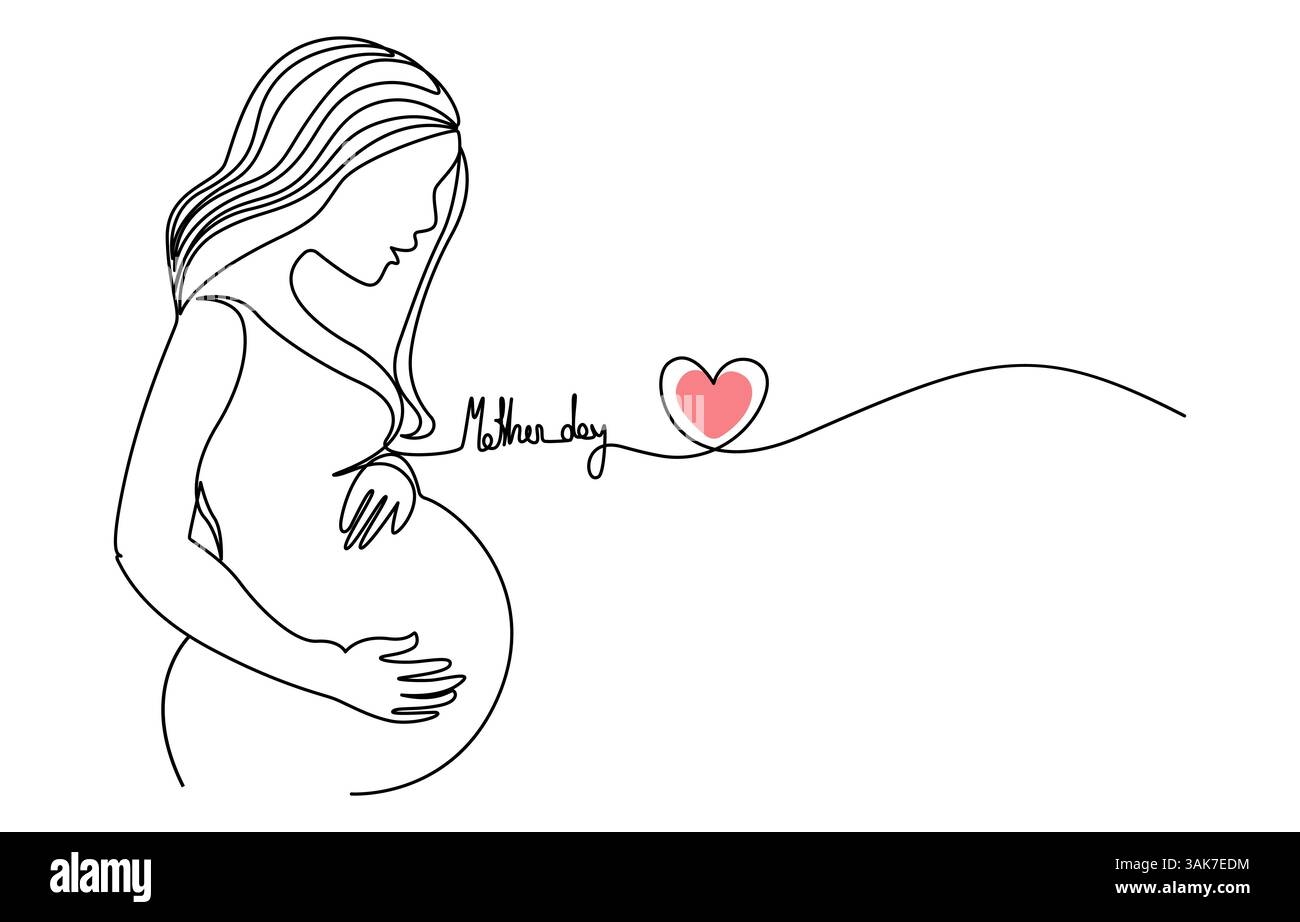 Mom And Baby Drawing Stock Vector Images Alamy