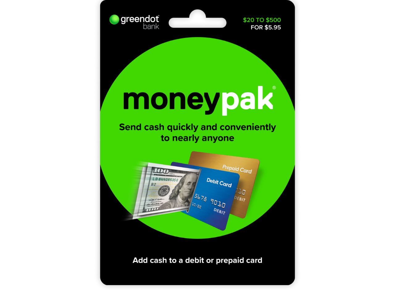MoneyPak Deposit Money To Any Card Green Dot