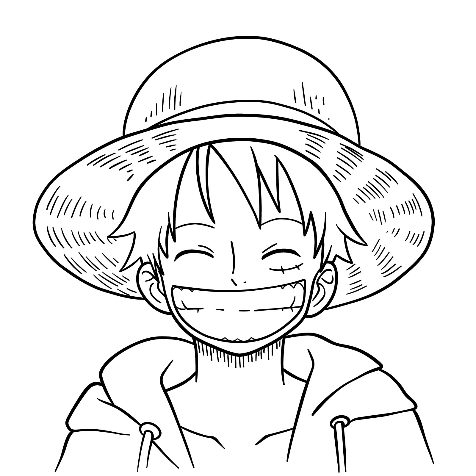 Monkey D Luffy Drawing How To Draw Luffy Laughing