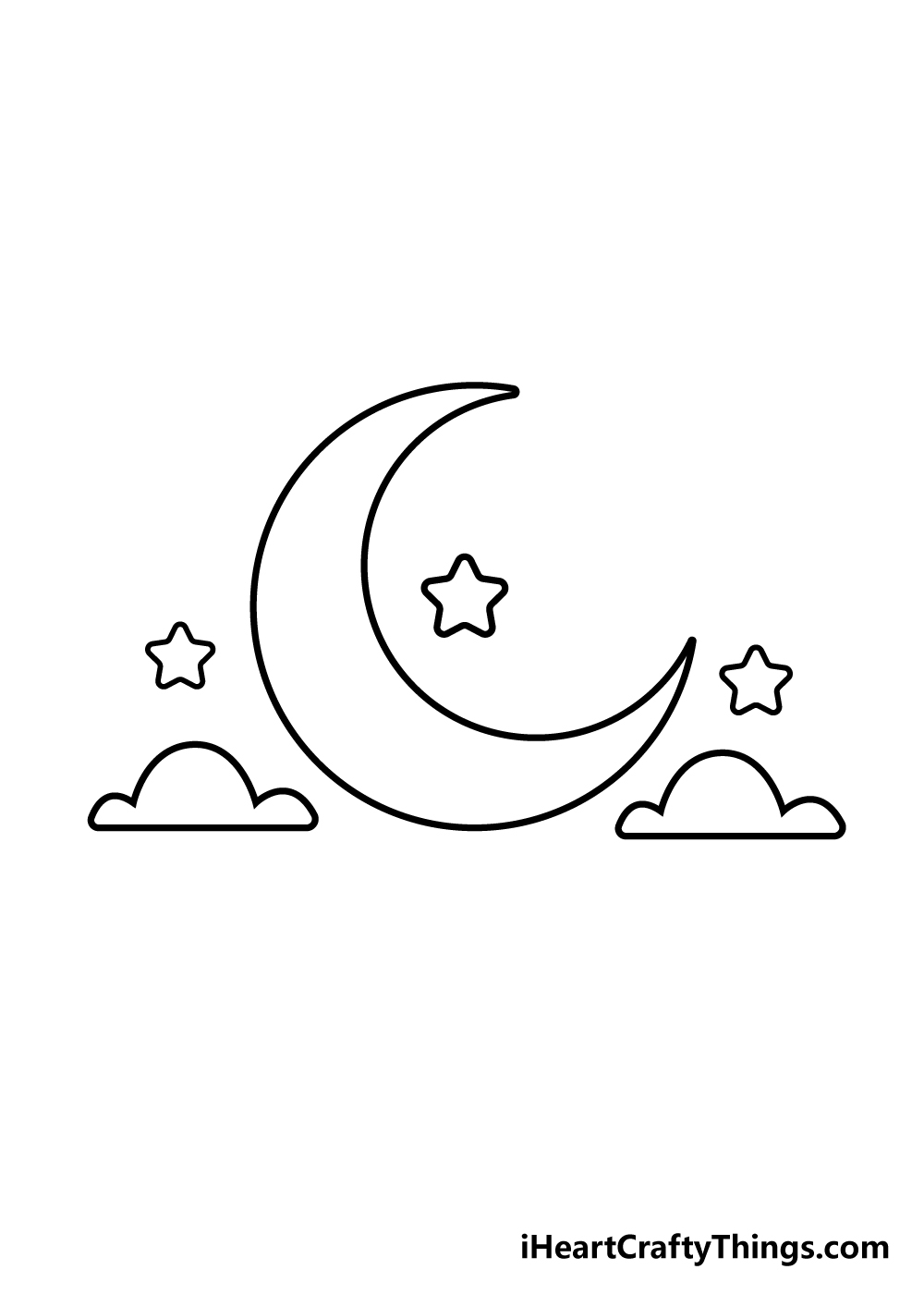moon drawing easy