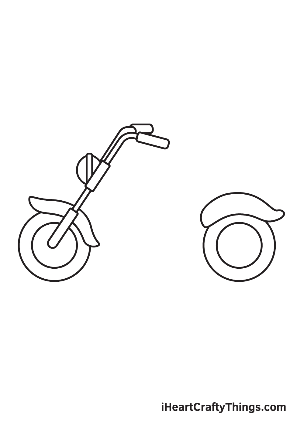 Motorcycle Drawing How To Draw A Motorcycle Step By Step