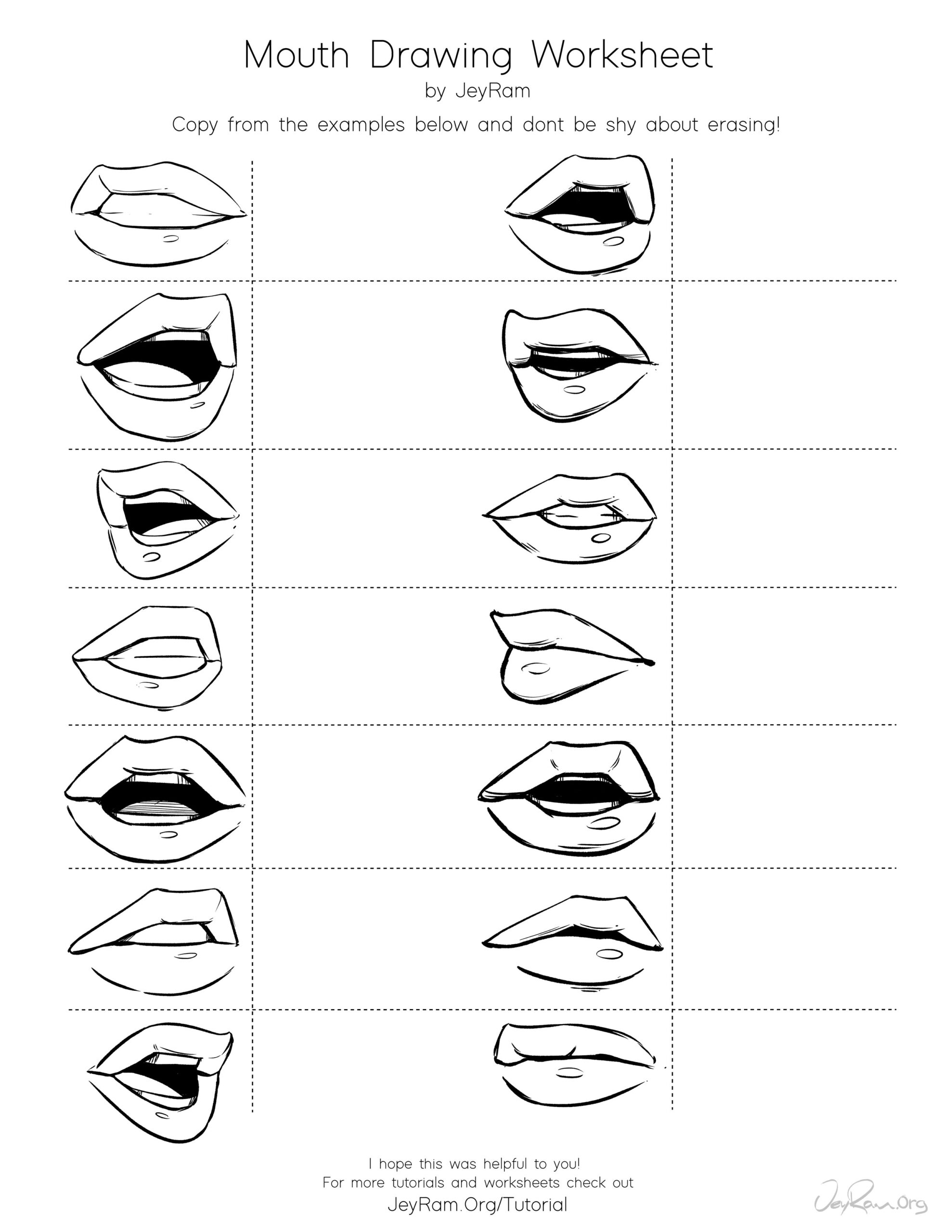 Mouth JeyRam Drawing Tutorials