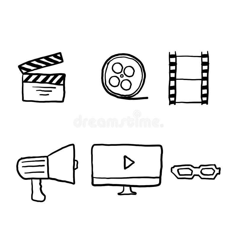 Movie Icon Doodle Stock Illustrations 4 103 Movie Icon Doodle Stock Illustrations Vectors U0026 Clipart Dreamstime