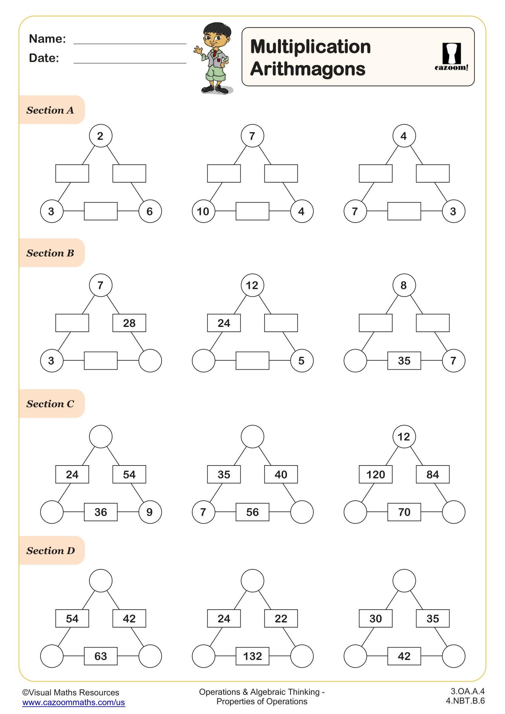 math sheet multiplication