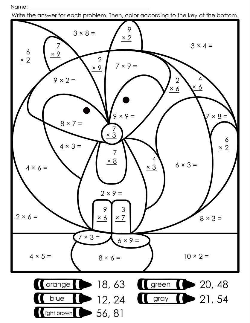 Multiplication Color By Number Superstar Worksheets Worksheets Library