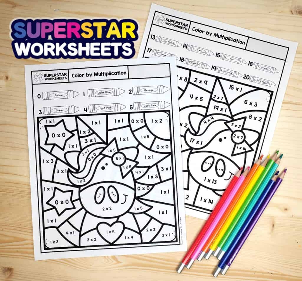 3rd grade math worksheets coloring