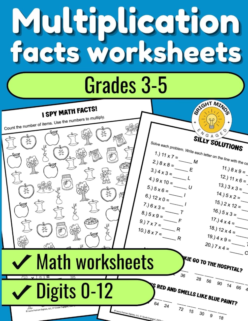 Multiplication Facts Worksheets Grades 3 5 Digits 0 12 Math Worksheets Multiplication Facts Practice For Kids Putman Laura 9798873149285 Amazon Books