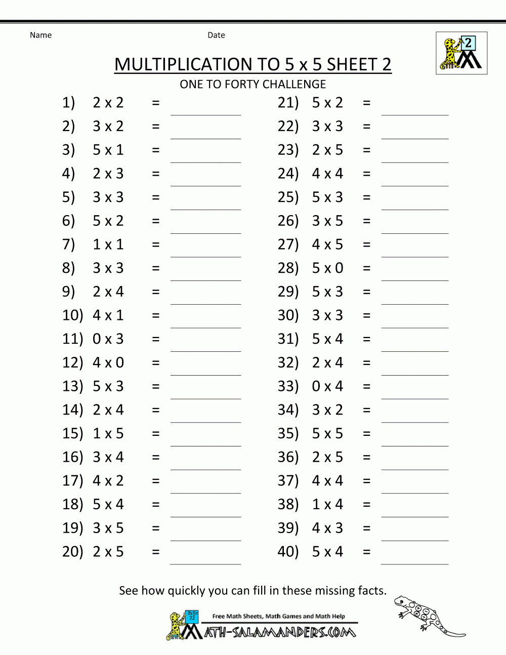 multiplying math worksheets