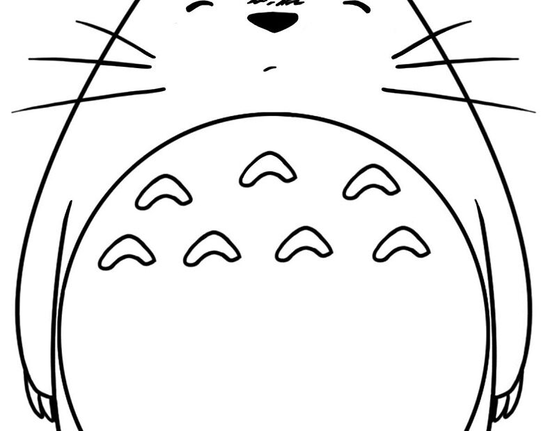 My Neighbor Totoro Smiling Coloring Page Anime Coloring Pages