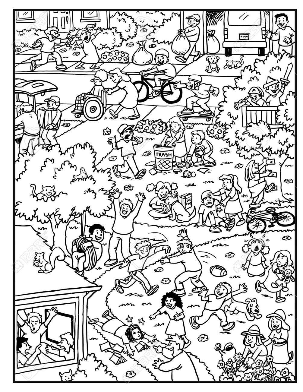 my neighborhood coloring pages