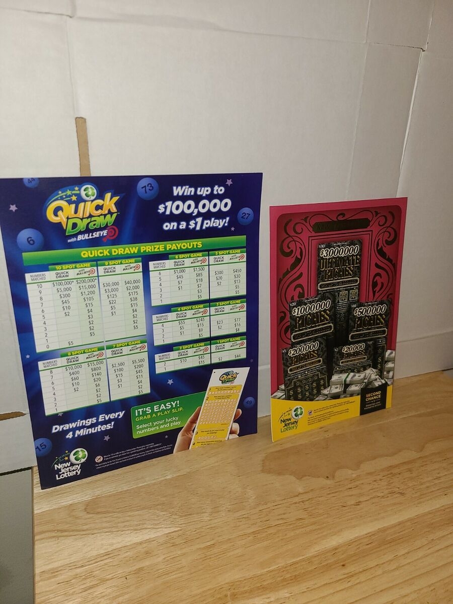 New Jersey Lottery English Spanish Displays Quick Draw Prize 