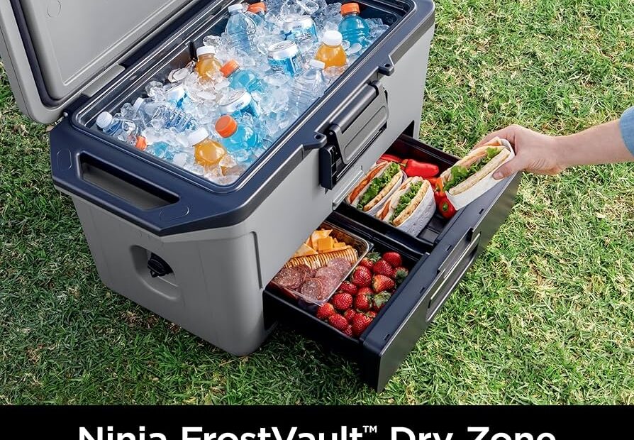 Ninja FrostVault 50 Qt Hard Cooler With Dry Zone Gray