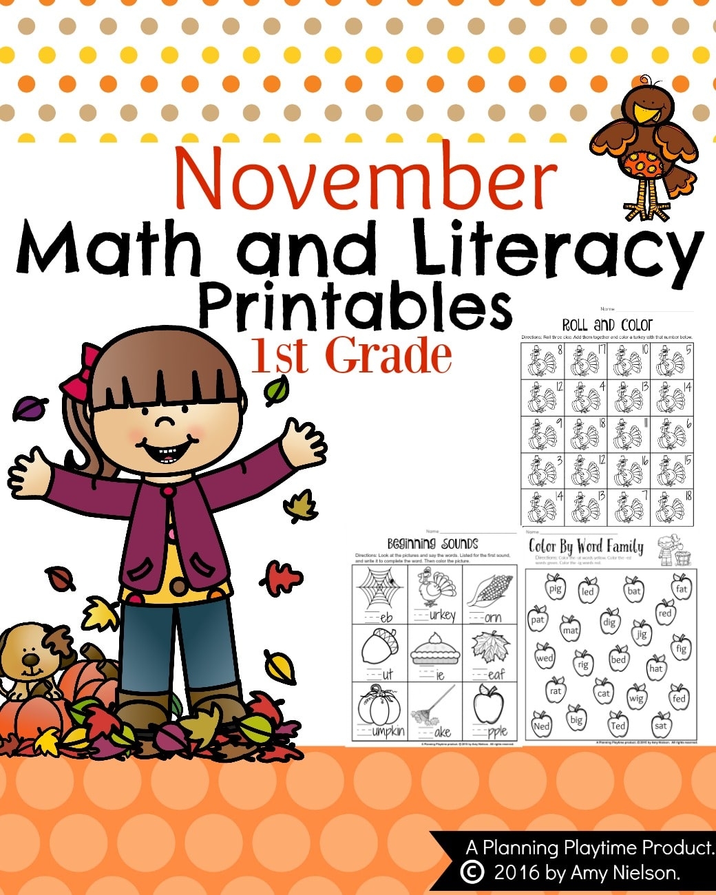 November First Grade Worksheets Planning Playtime