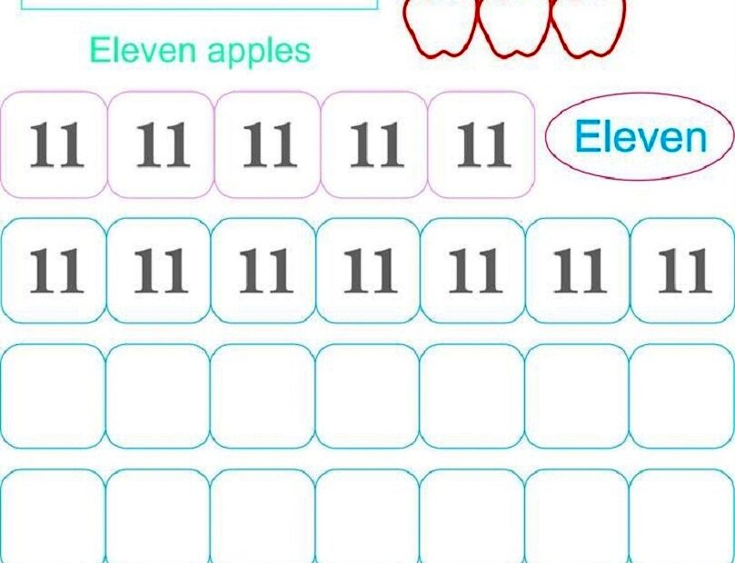 Number 11 Worksheets Printable Activity Shelter