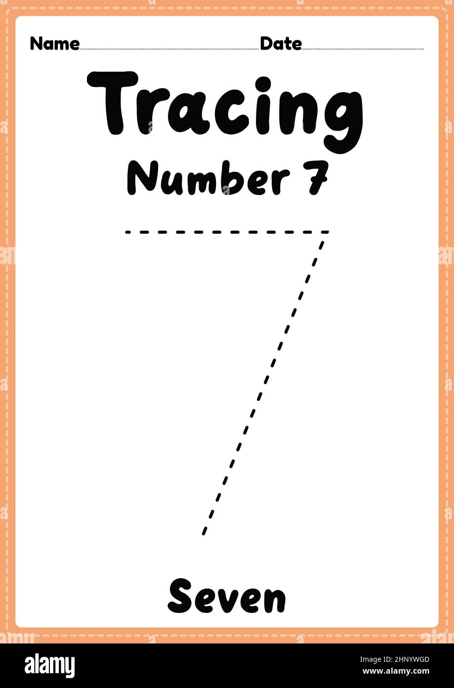 Number 7 Worksheet Hi res Stock Photography And Images Alamy