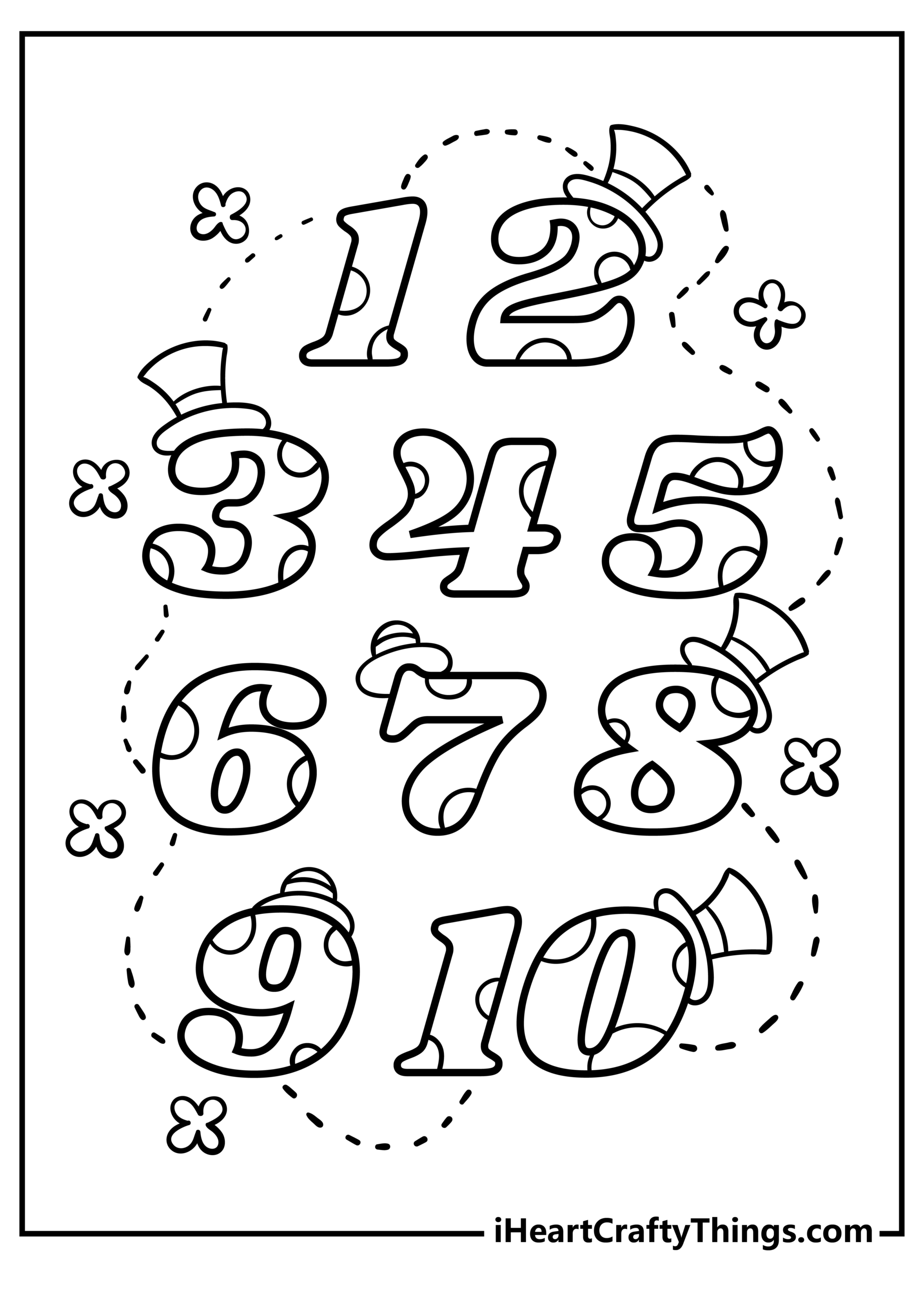 free printable coloring pages with numbers
