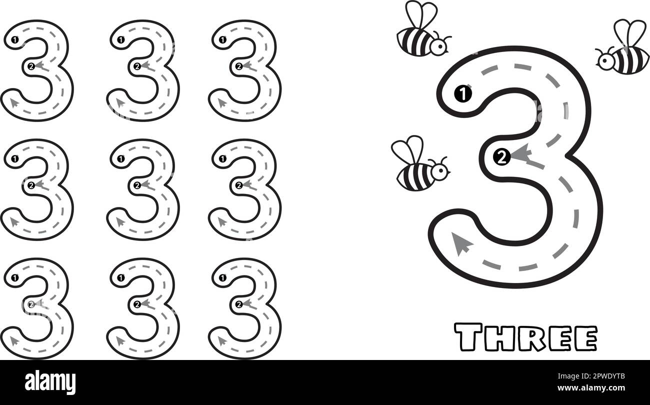 tracing number 3