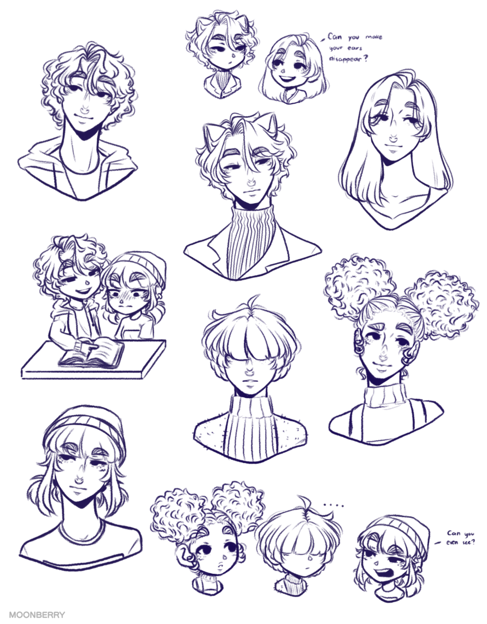 OCs Sketch Moonllows Illustrations ART Street