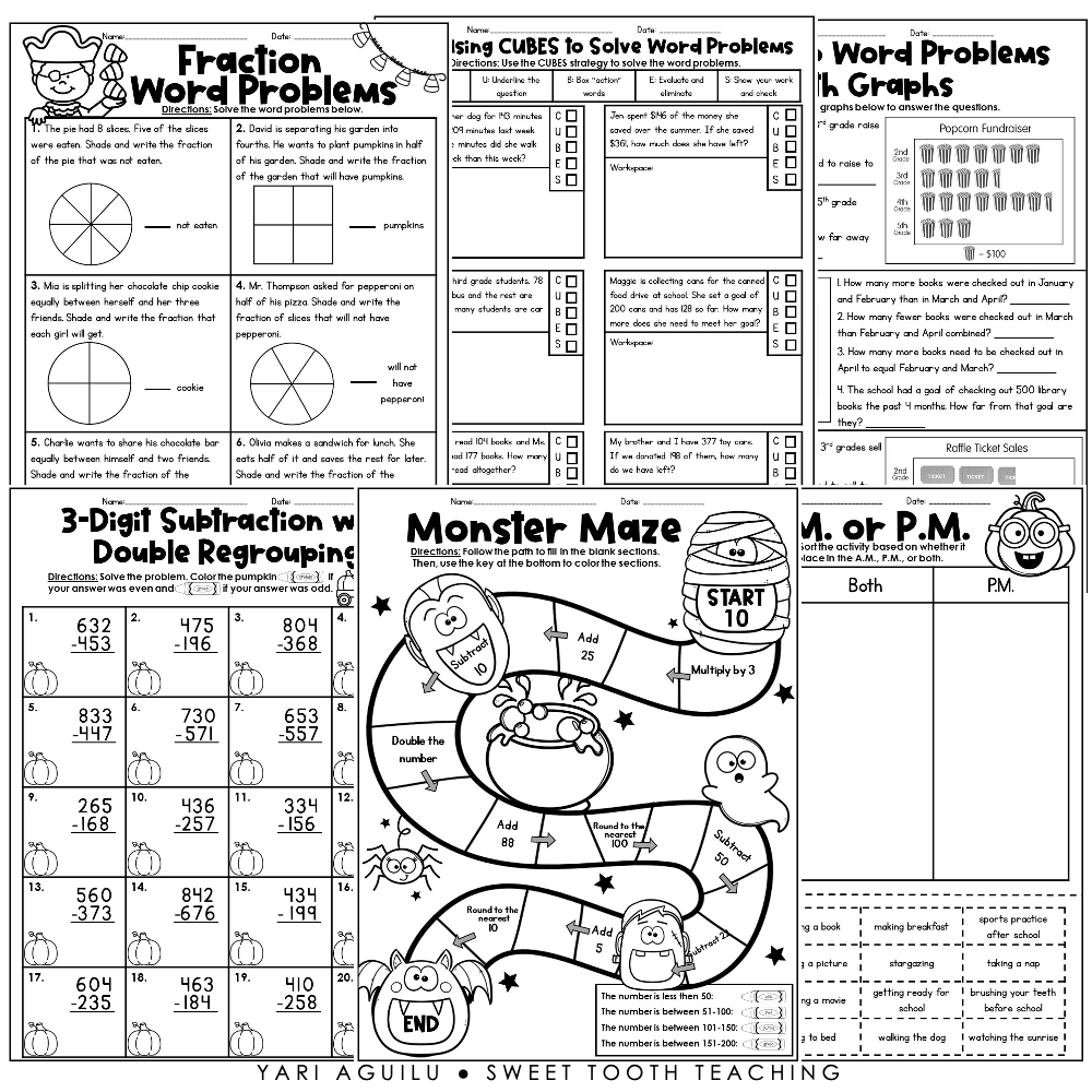 math sheets for 3rd graders