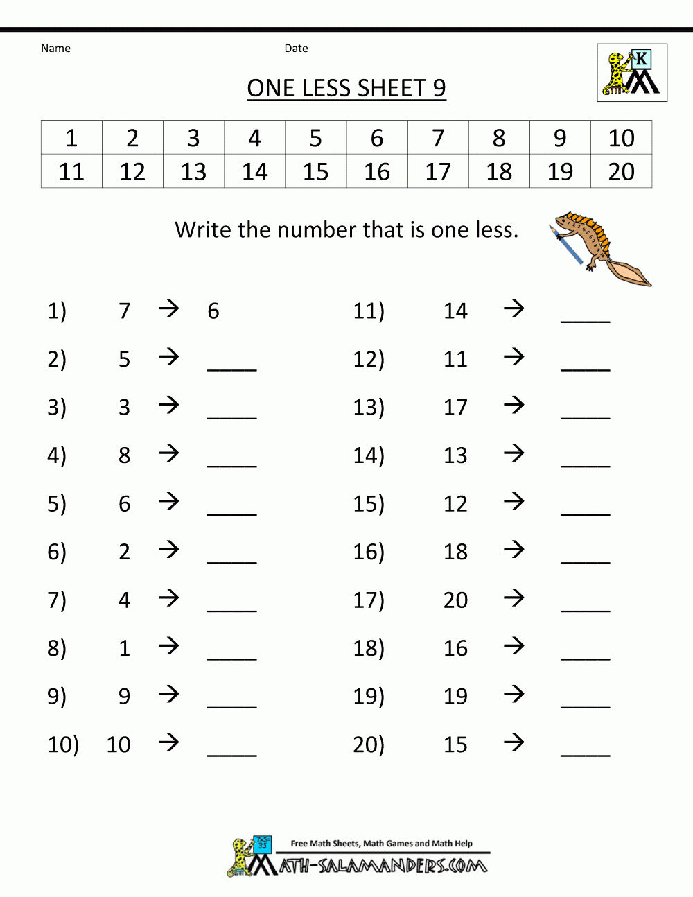 maths question sheet