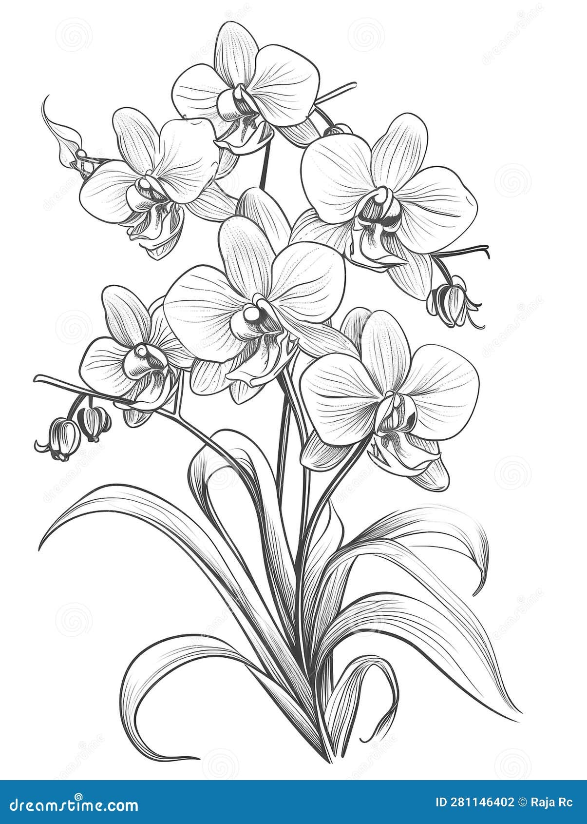 orchid drawing