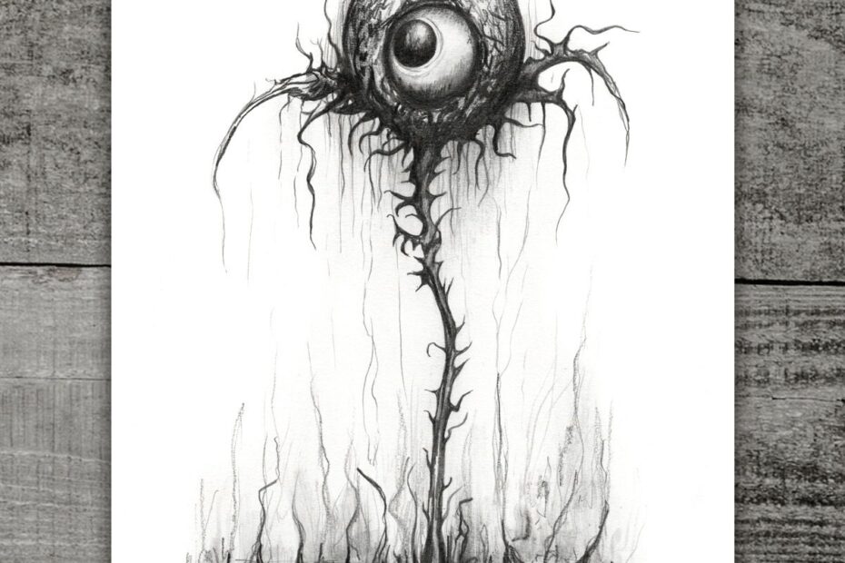 ORIGINAL Dark Art Surrealism Drawing Monster Sketch Horror