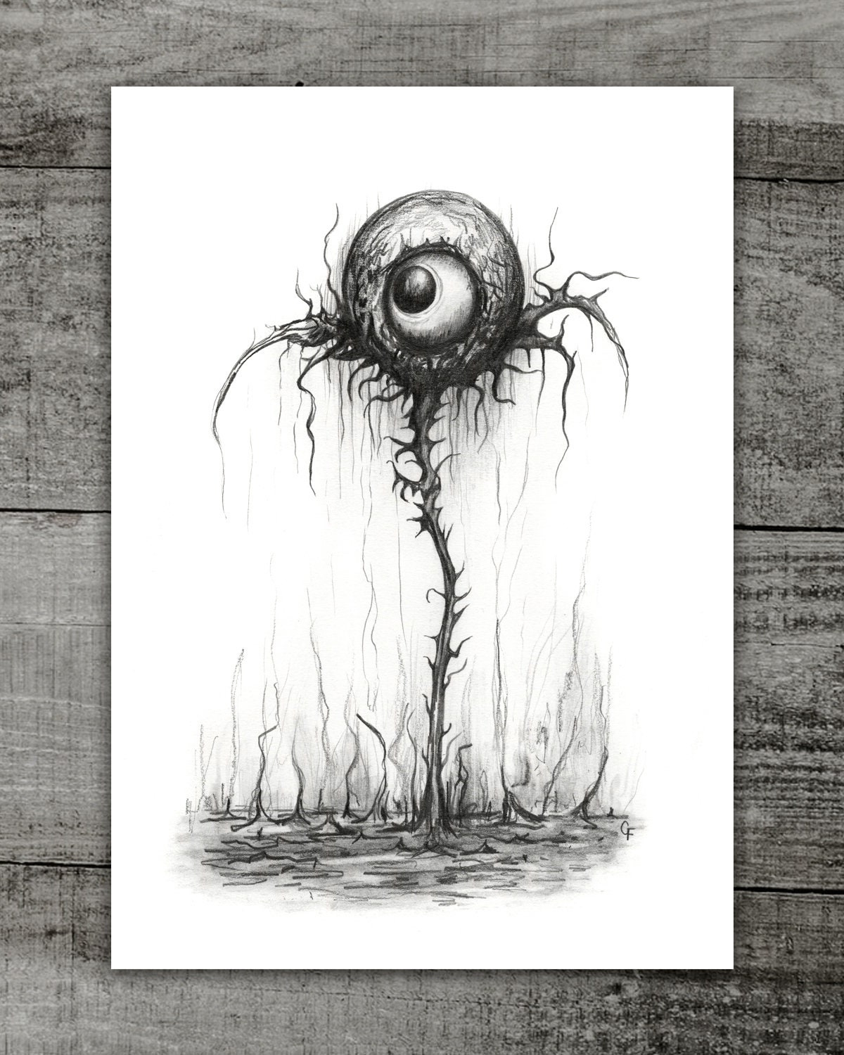 ORIGINAL Dark Art Surrealism Drawing Monster Sketch Horror 