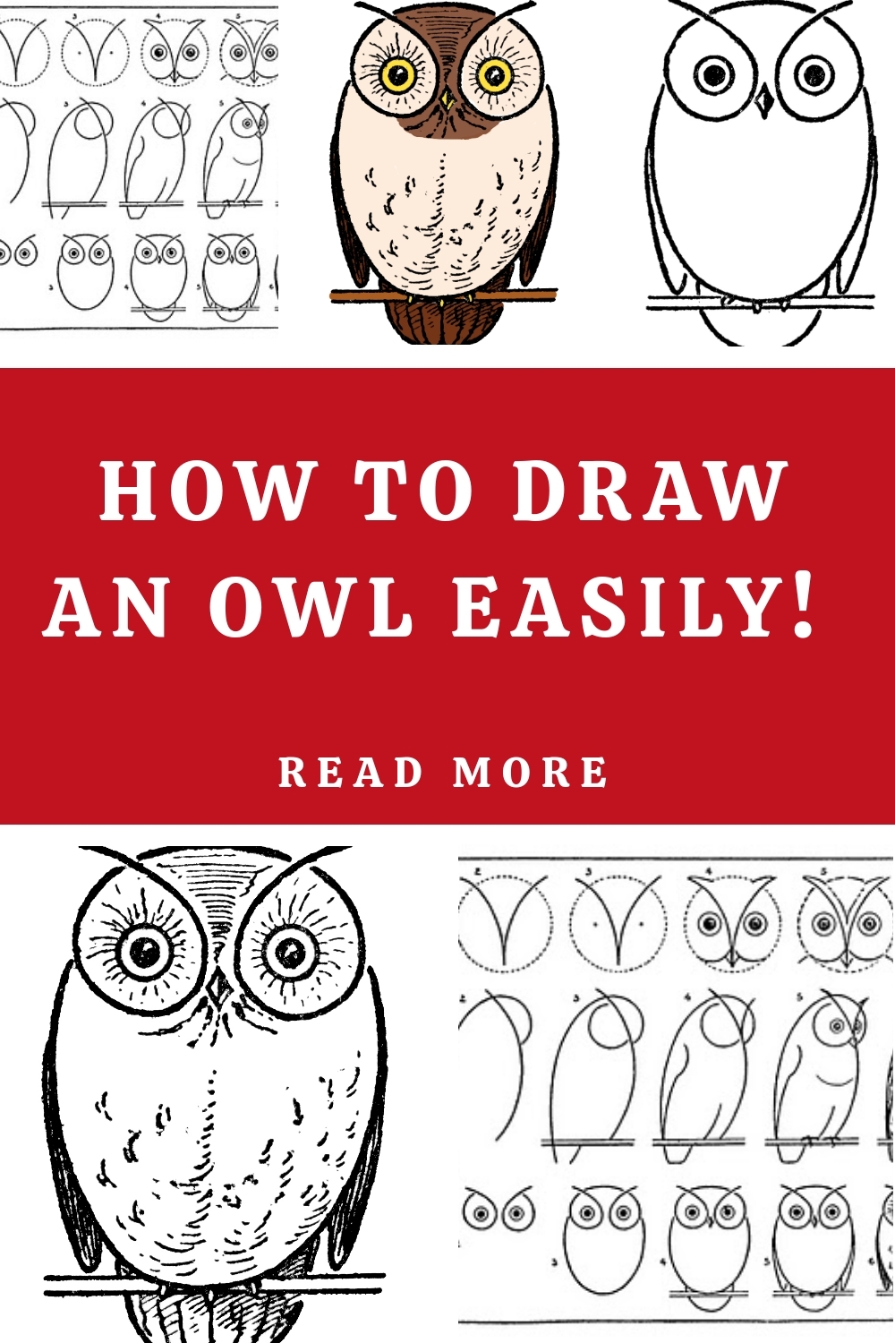 Owl Drawing Step By Step 3 Ways The Graphics Fairy