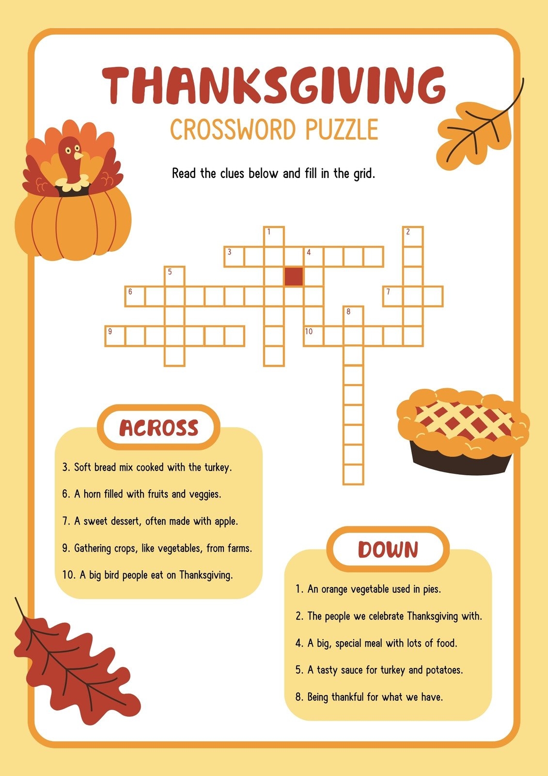 Page 2 Free And Customizable Crossword Puzzle Templates Canva