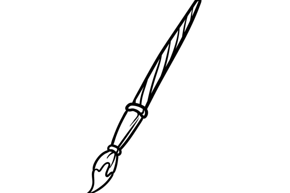 Paintbrush Drawing How To Draw A Paintbrush Step By Step