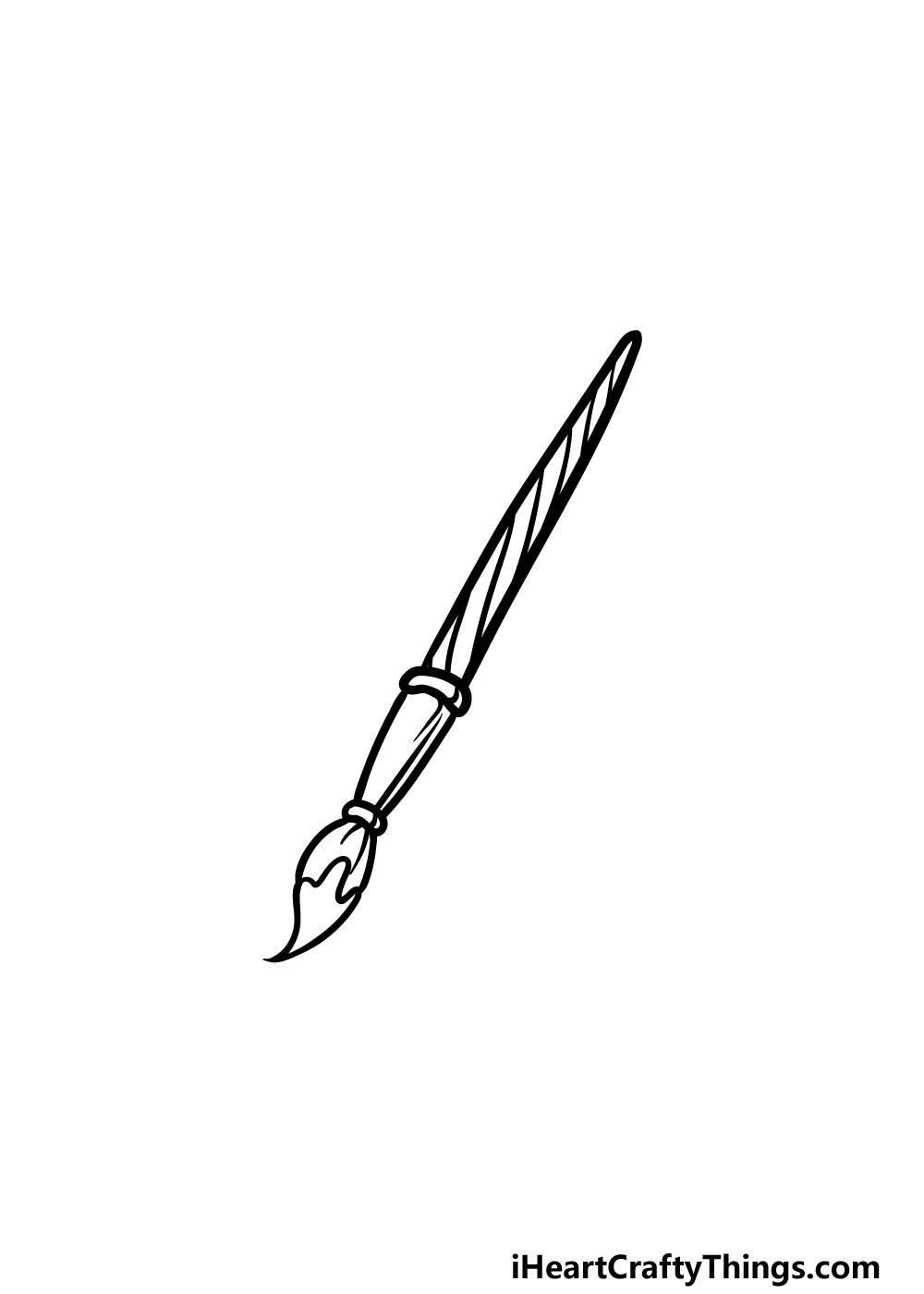 Paintbrush Drawing How To Draw A Paintbrush Step By Step