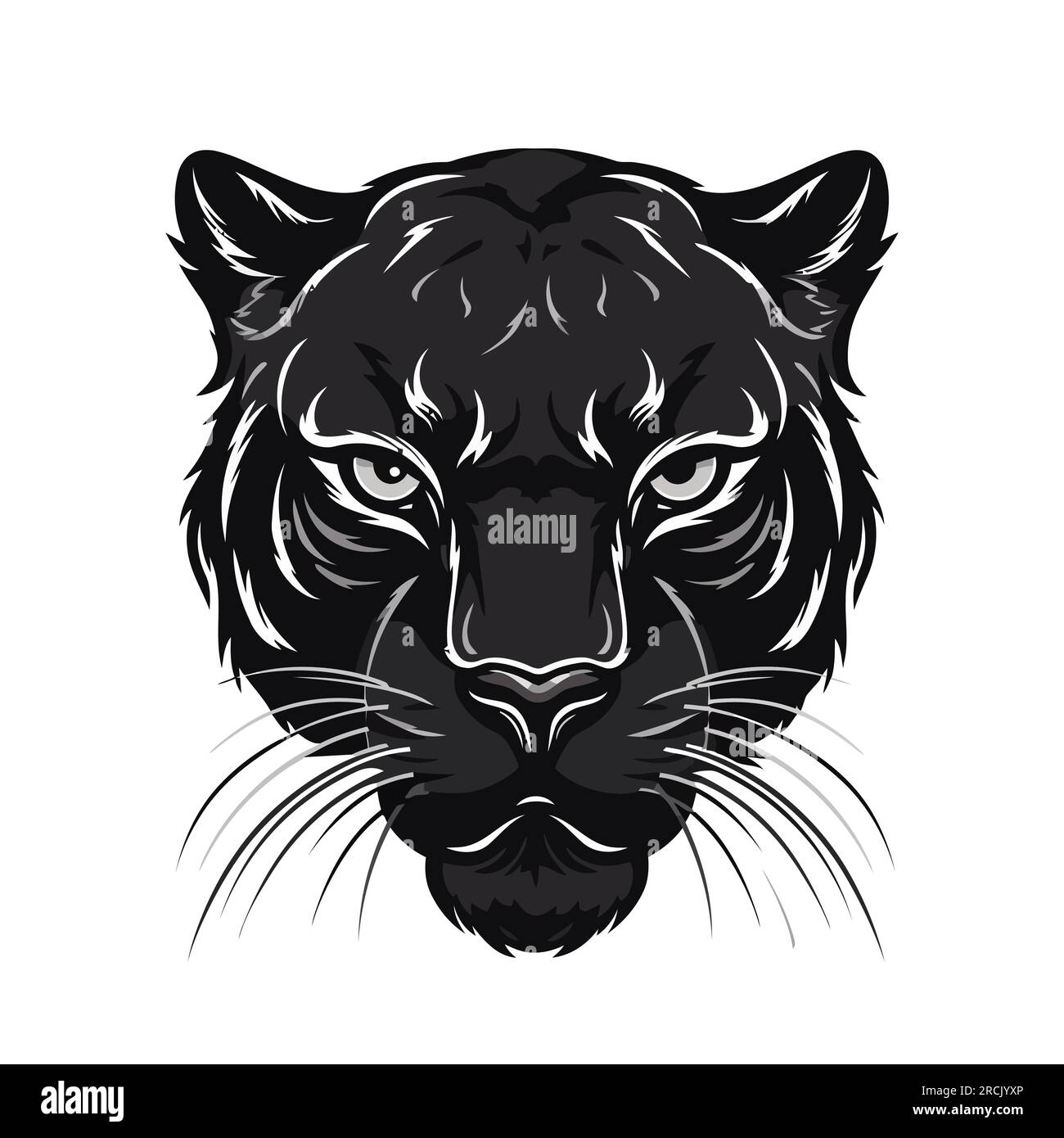 Panther Head Logo Design Abstract Drawing Panther Face Cute Panther Face Isolated Vector Illustration Stock Vector Image U0026 Art Alamy